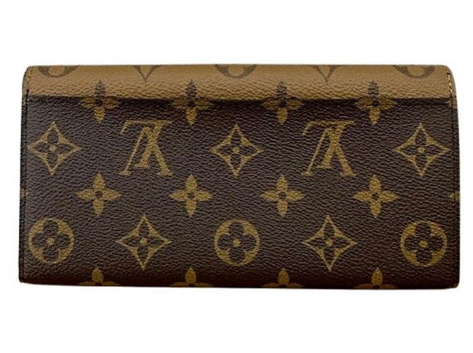 Louis Vuitton Monogram Reverse Portefeuille Emilie Long Wallet Marrone Monogramma - vista 2