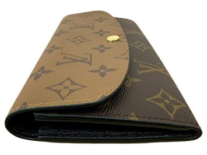 Louis Vuitton Monogram Reverse Portefeuille Emilie Long Wallet Marrone Monogramma - vista 4