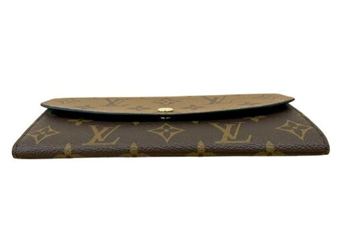 Louis Vuitton Monogram Reverse Portefeuille Emilie Long Wallet Marrone Monogramma - vista 5