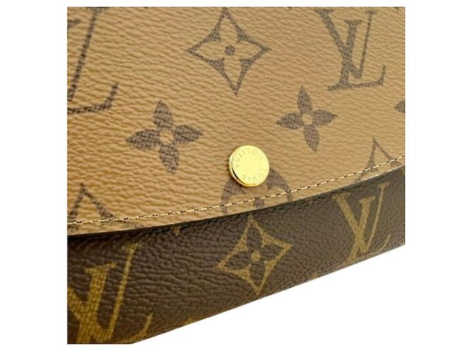Louis Vuitton Monogram Reverse Portefeuille Emilie Long Wallet Marrone Monogramma - vista 8