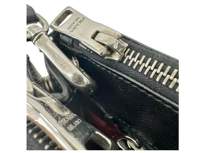 Bolso de mano Prada Saffiano Galleria negro - vista 10