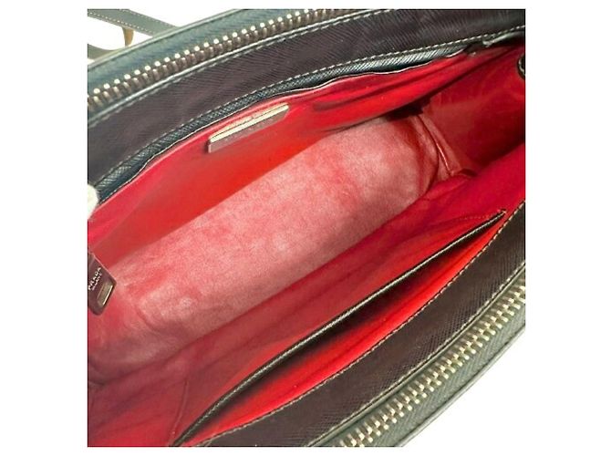 Bolso de mano Prada Saffiano Galleria negro - vista 8