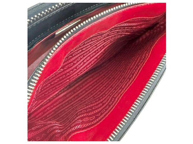 Bolso de mano Prada Saffiano Galleria negro - vista 9