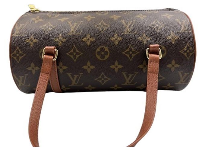 Borsa a Spalla Papillon 26 Monogram Louis Vuitton Marrone Monogramma - vista 3