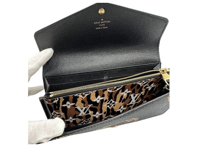 Cartera Larga Sarah de Louis Vuitton Castaño Negro - vista 7