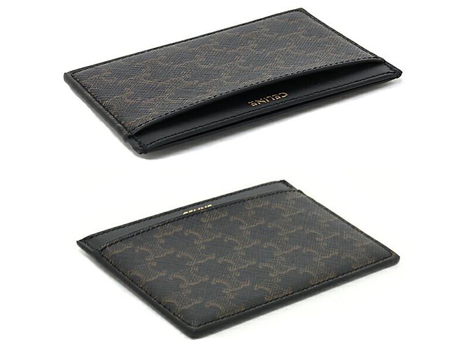 Céline Tarjetero Celine Triomphe Castaño Negro - vista 5