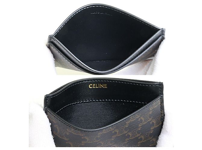 Céline Tarjetero Celine Triomphe Castaño Negro - vista 6