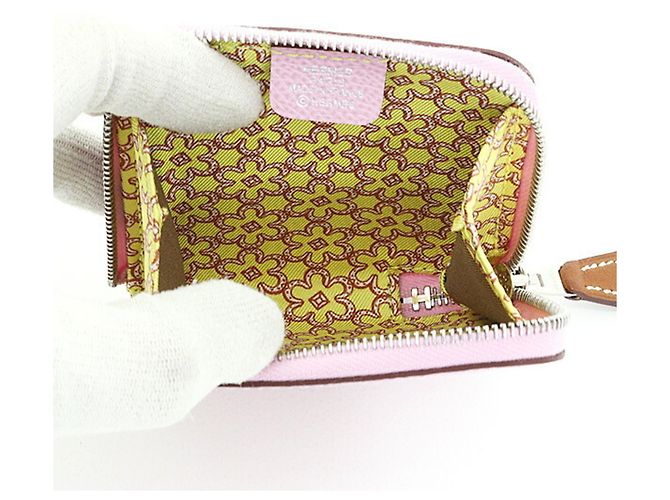Hermès Hermes Azap Compact Mini Silk-in Coin Case Amarillo - vista 4