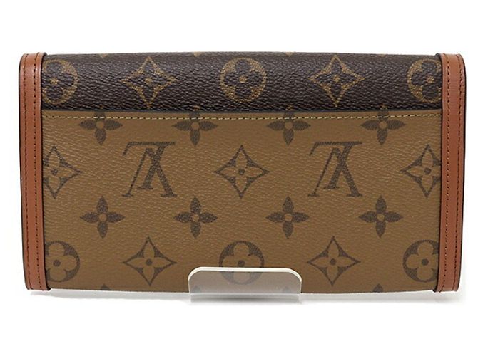Louis Vuitton Portefeuille Sarah Dauphine Monogram Reverse Marrone Marrone chiaro - vista 3