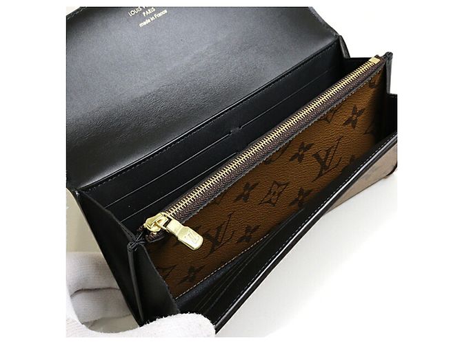 Louis Vuitton Portefeuille Sarah Dauphine Monogram Reverse Marrone Marrone chiaro - vista 6