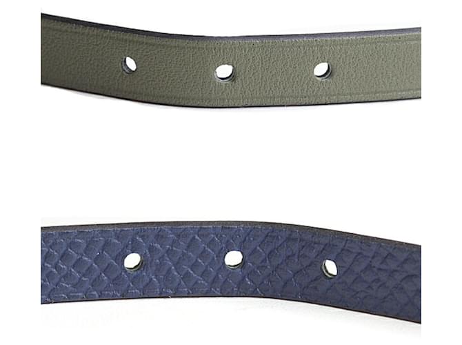 Hermès Bracciale in pelle Hermes Be Api Double Tour Blu navy - vista 5