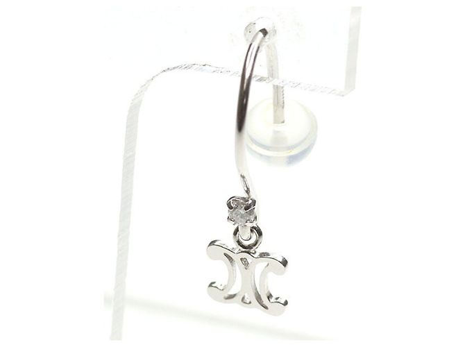 Céline Orecchini a goccia Celine Macadam Diamond White Gold D'oro - vista 4