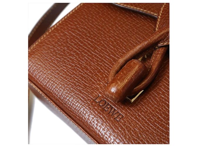 Borsa a tracolla Loewe in pelle marrone - vista 12