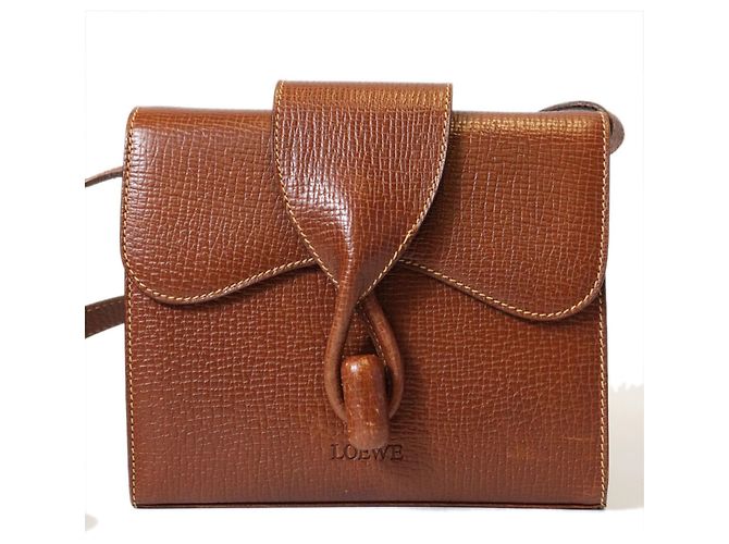 Borsa a tracolla Loewe in pelle marrone - vista 2