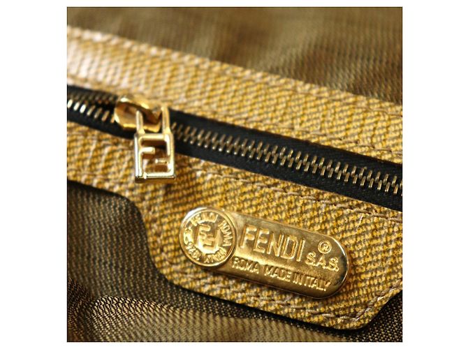 Fendi Brown Canvas Backpack - view 11