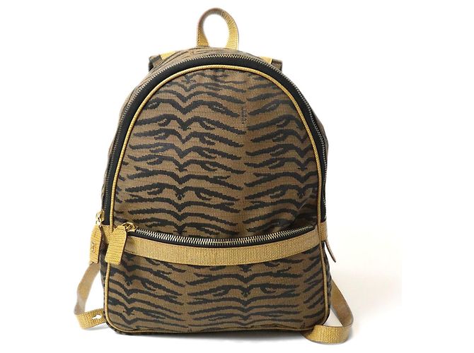 Fendi Brown Canvas Backpack - view 2