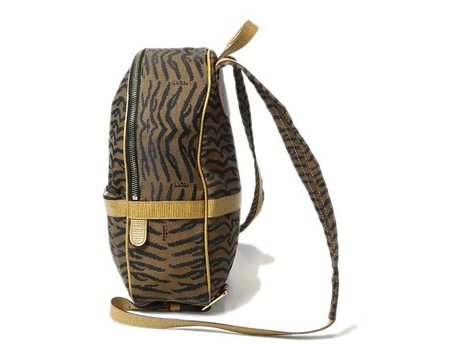 Fendi Brown Canvas Backpack - view 4