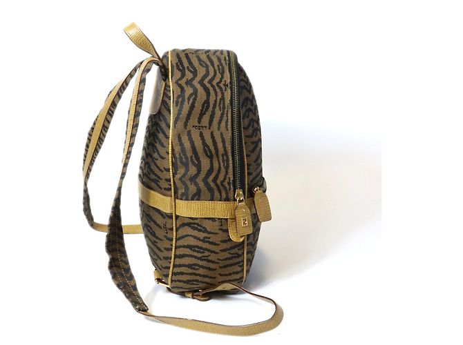 Fendi Brown Canvas Backpack - view 5
