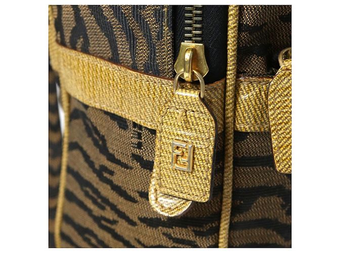 Fendi Brown Canvas Backpack - view 6