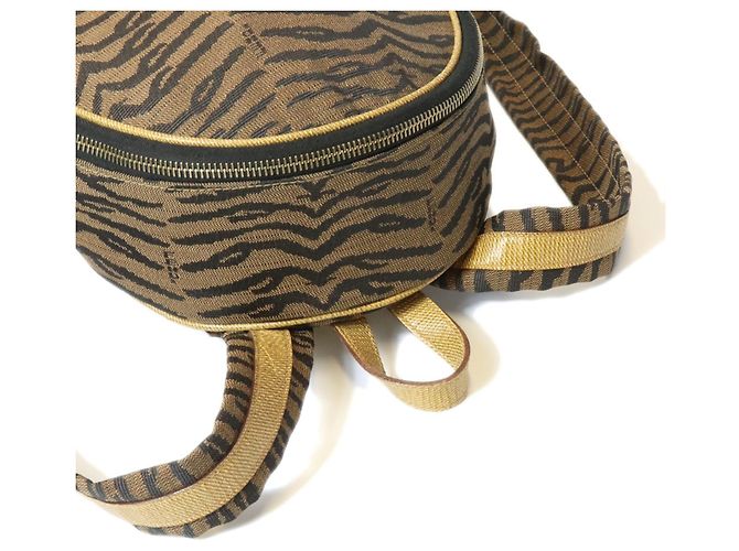 Fendi Brown Canvas Backpack - view 7
