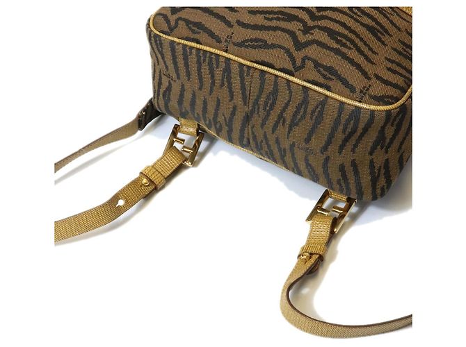 Fendi Brown Canvas Backpack - view 8