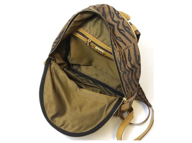 Fendi Brown Canvas Backpack - view 9