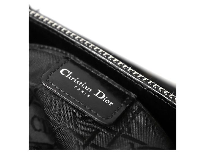 Borsa Christian Dior Dior Lady Canvas Patent Nero - vista 13