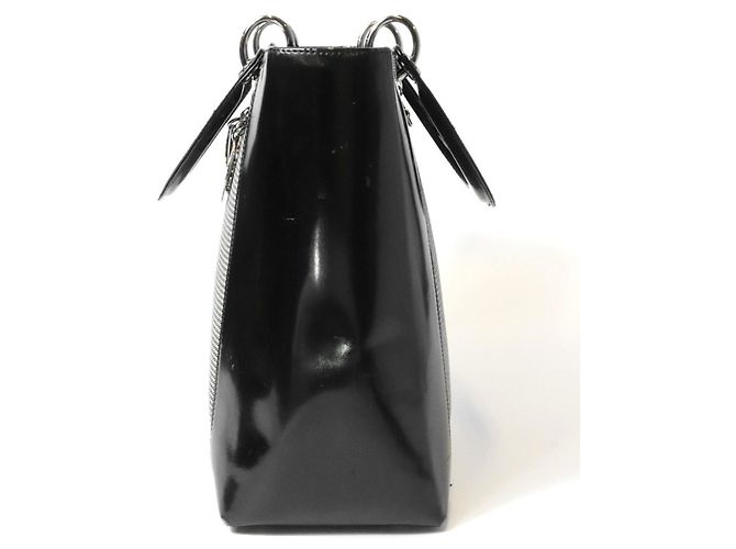 Borsa Christian Dior Dior Lady Canvas Patent Nero - vista 4