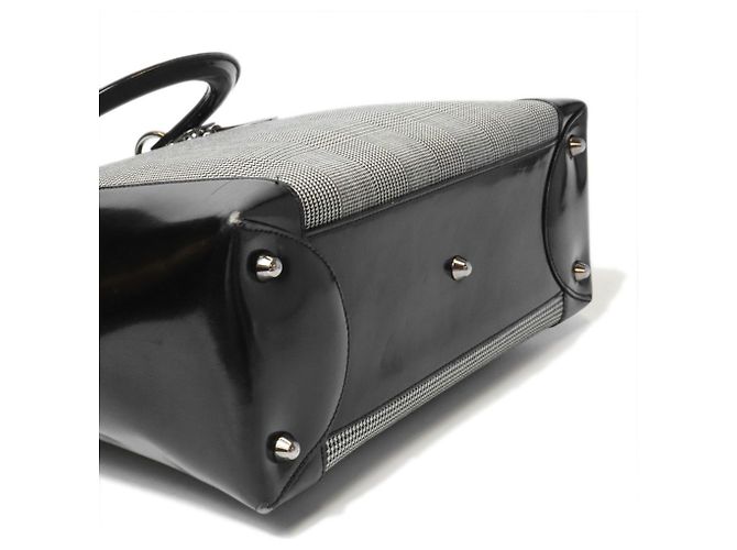 Borsa Christian Dior Dior Lady Canvas Patent Nero - vista 6