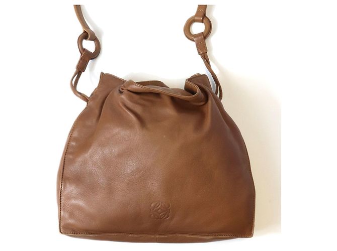 Borsa a spalla Loewe Flamenco Marrone - vista 2