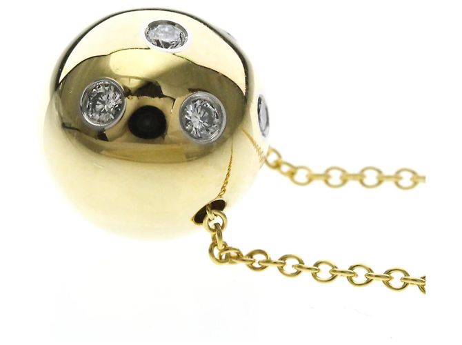 Pendente Tiffany & Co. Etoile Ball in oro giallo 18K con platino e diamanti D'oro - vista 4