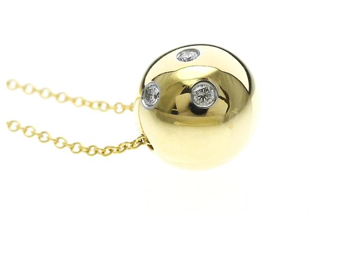 Pendente Tiffany & Co. Etoile Ball in oro giallo 18K con platino e diamanti D'oro - vista 5
