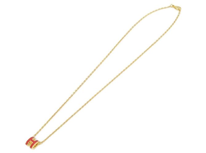 Hermès Collar Hermes Pop H MINI Roja Dorado - vista 2