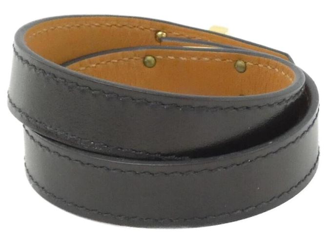 Hermès Pulsera Hermes Kelly Double Tour Negro Dorado - vista 2
