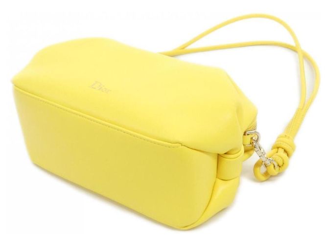 Borsetta a mano Christian Dior con fiocco Giallo - vista 3