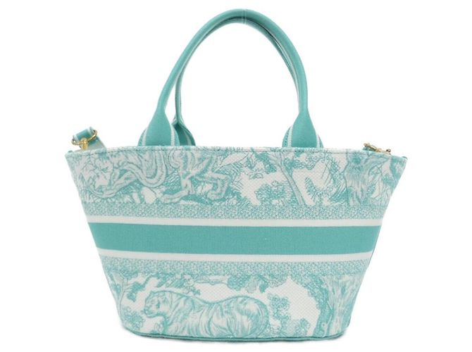 Borsa Christian Dior Panier Chapeau Verde - vista 2