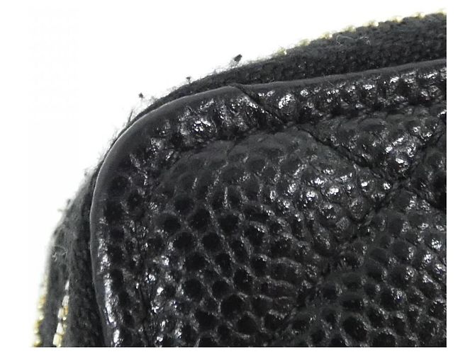 Monedero Chanel de piel de becerro granulada negra Negro - vista 4