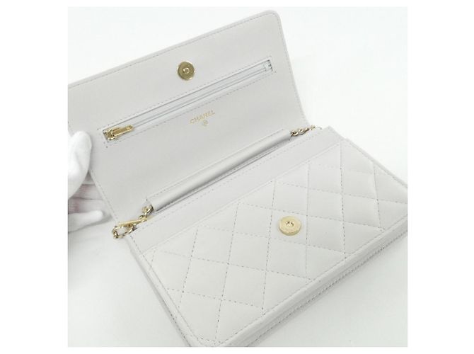 Cartera Chanel AP4337 de piel de cordero gris Castaño - vista 6