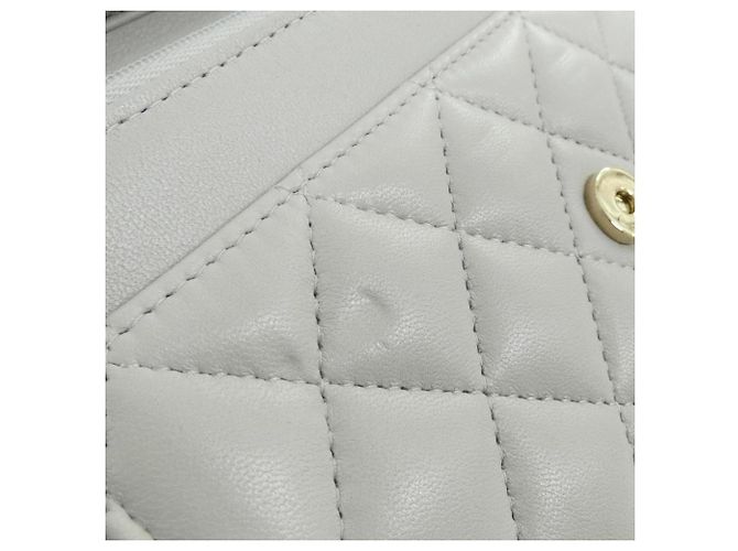 Cartera Chanel AP4337 de piel de cordero gris Castaño - vista 7