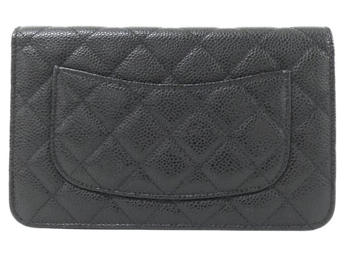 Chanel Timeless Classic Chain Wallet AP0250 Nero Bordò - vista 2