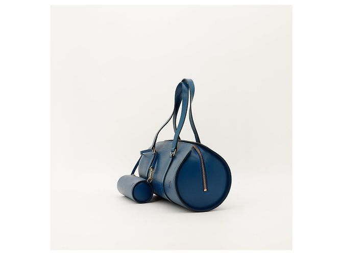Borsa Louis Vuitton Speedy 25 in pelle Epi con pochette Blu - vista 2