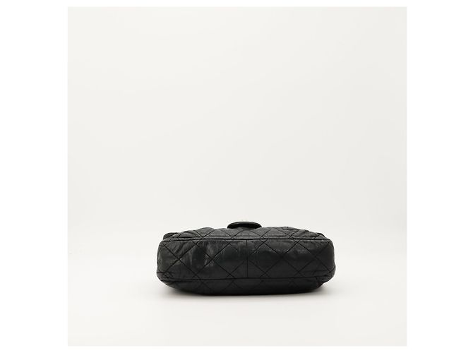 Borsa a patta Chanel in pelle di agnello matelassé nera Nero - vista 6