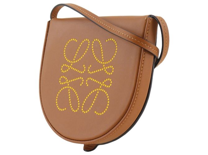 Borsa a tracolla Loewe Heel Pouch Mini Marrone - vista 2