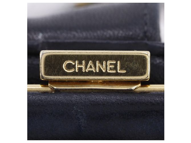 Cartera larga Chanel Coco Mark en piel de becerro granulada negra Negro - vista 12