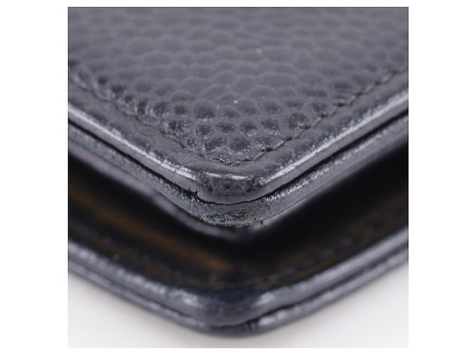 Cartera larga Chanel Coco Mark en piel de becerro granulada negra Negro - vista 4
