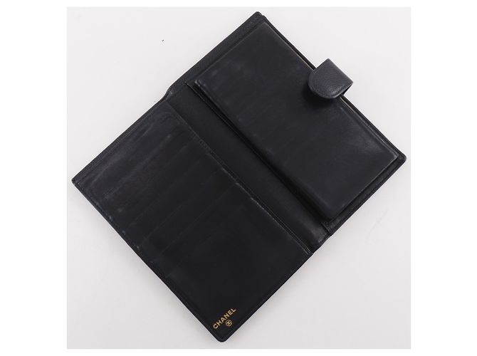 Cartera larga Chanel Coco Mark en piel de becerro granulada negra Negro - vista 5