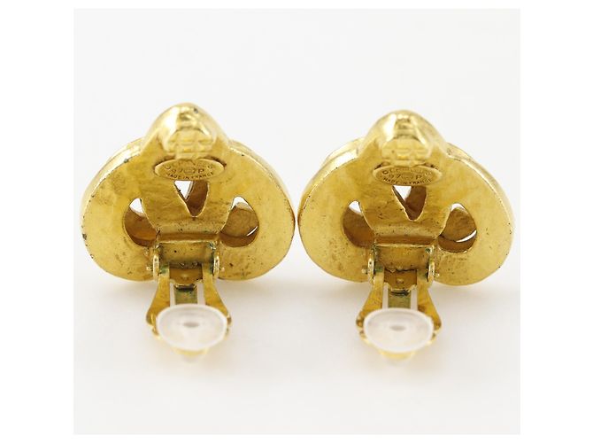 Pendientes de clip Chanel Coco Mark Dorado - vista 4