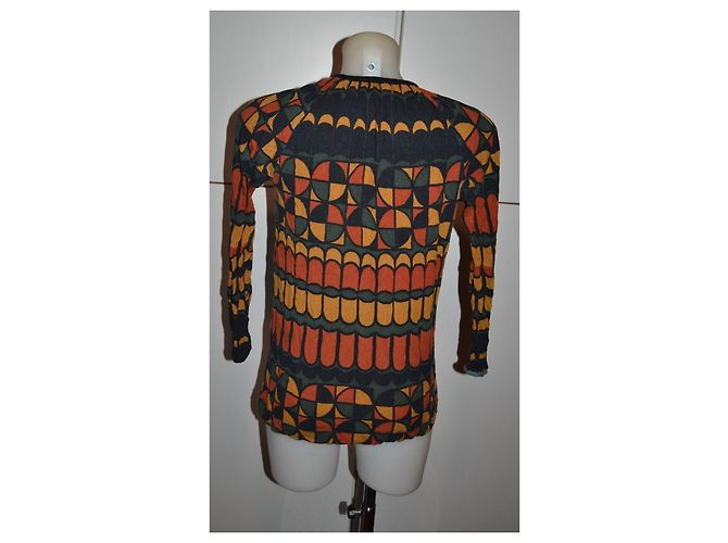 Jersey Missoni de manga larga con estampado geométrico Multicolor Verde Naranja Amarillo - vista 3