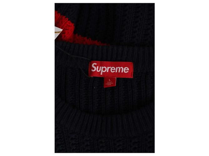 Supreme Pullover aus Baumwolle Blau Herren L - Ansicht 5