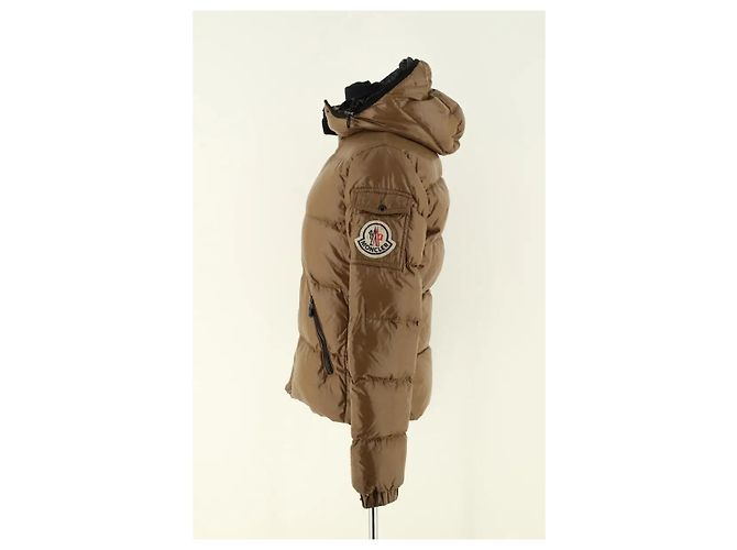 Plumífero Moncler con piel caqui - vista 3
